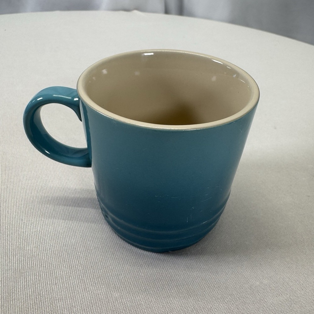 New Le Creuset London 3.38oz 100ml Espresso Mug Cup Second Choix - Deep Teal